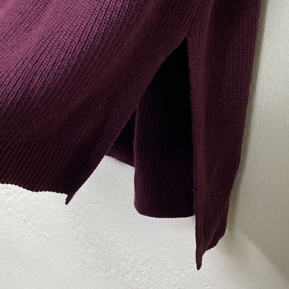 J. Jill Burgundy Red Knit Long Button Up Duster Cardigan Sweater Size M - Picture 4 of 7